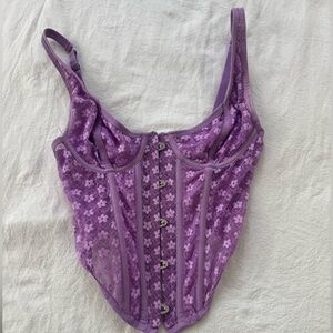 Urban Outfitters Lavender Lace Corset Bralette